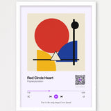 Song Player Poster 1 – Echtholzrahmen Weiß