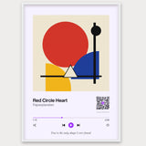 Song Player Poster 1 – Aluminiumrahmen Weiß