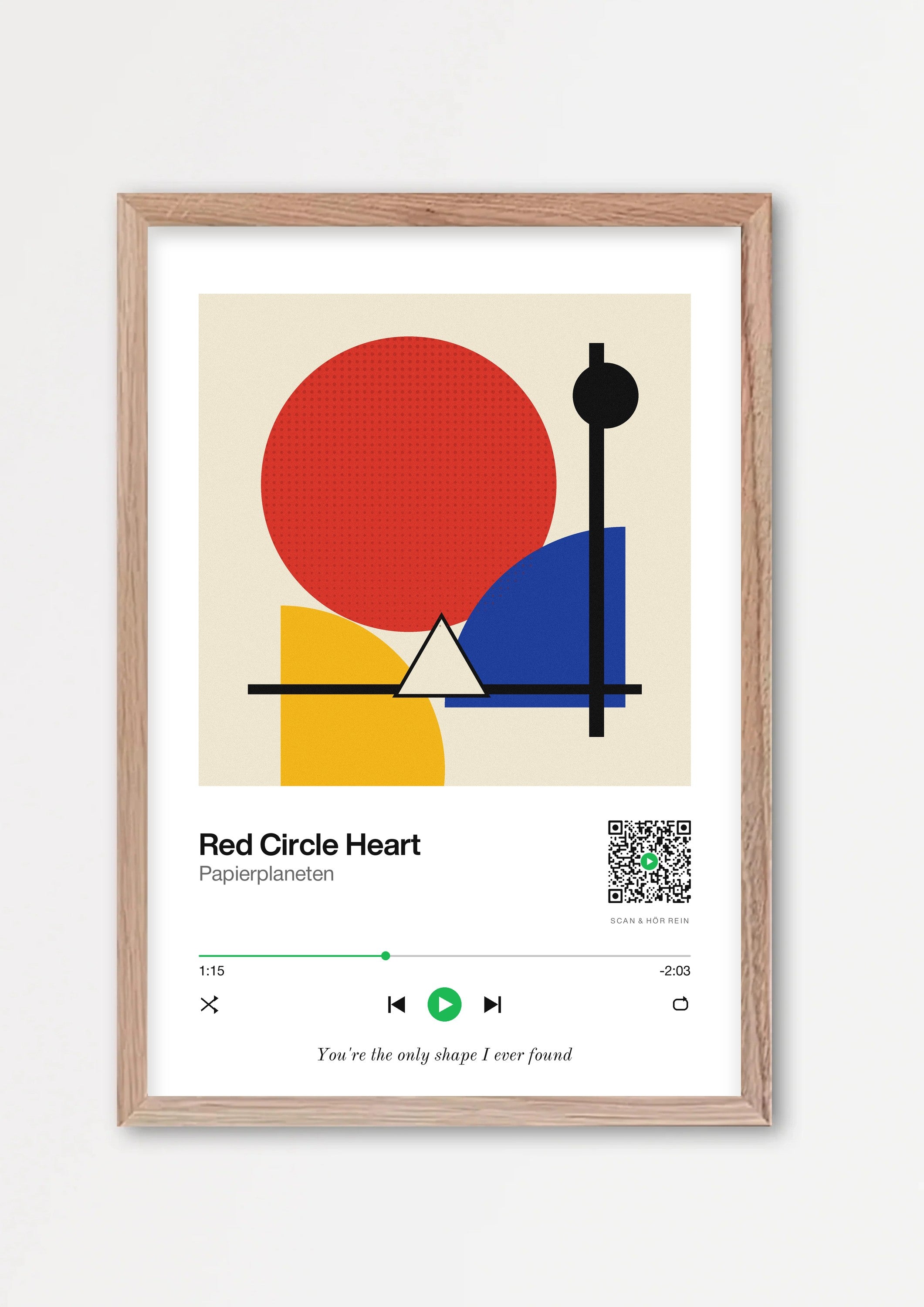 Song Player Poster 1 – Echtholzrahmen Natur