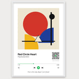 Song Player Poster 1 – Aluminiumrahmen Weiß