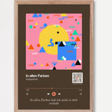 Song Player Poster 10 – Echtholzrahmen Natur