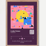 Song Player Poster 10 – Echtholzrahmen Natur