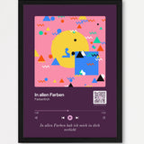 Song Player Poster 10 – Echtholzrahmen Schwarz
