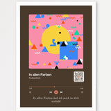 Song Player Poster 10 – Echtholzrahmen Weiß