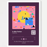 Song Player Poster 10 – Echtholzrahmen Weiß