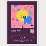 Song Player Poster 10 – Aluminiumrahmen Weiß