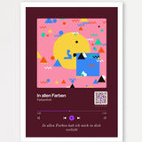 Song Player Poster 10 – Echtholzrahmen Weiß