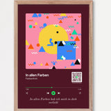 Song Player Poster 10 – Echtholzrahmen Natur