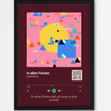 Song Player Poster 10 – Echtholzrahmen Schwarz