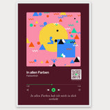 Song Player Poster 10 – Aluminiumrahmen Weiß
