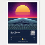 Song Player Poster 2 – Echtholzrahmen Weiß