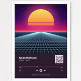 Song Player Poster 2 – Echtholzrahmen Weiß