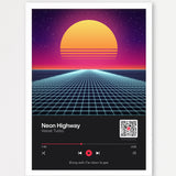 Song Player Poster 2 – Echtholzrahmen Weiß
