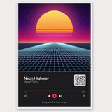 Song Player Poster 2 – Aluminiumrahmen Weiß