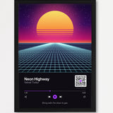 Song Player Poster 2 – Echtholzrahmen Schwarz