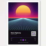 Song Player Poster 2 – Echtholzrahmen Weiß