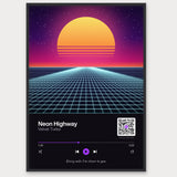 Song Player Poster 2 – Aluminiumrahmen Schwarz