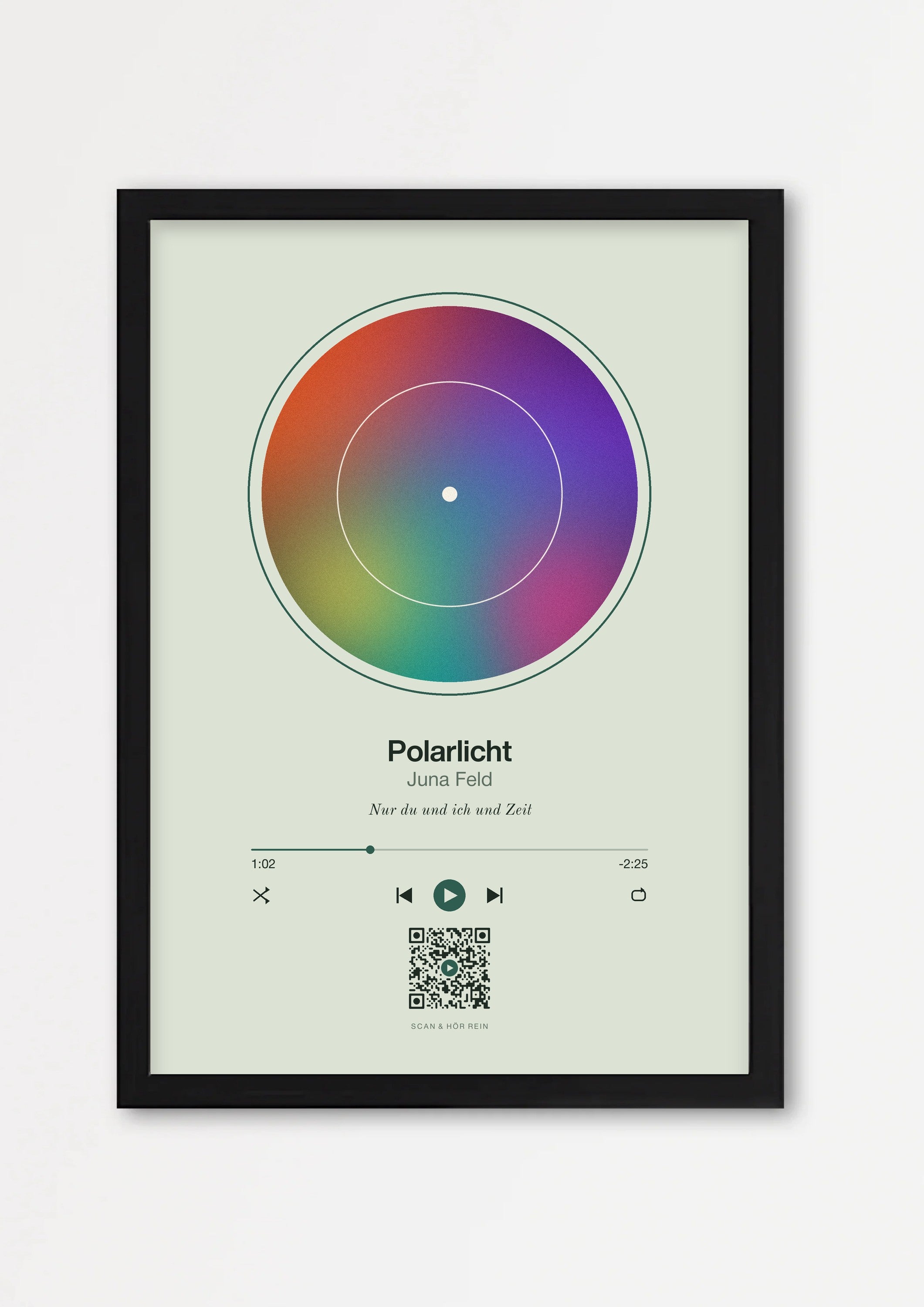 Song Player Poster 3 – Echtholzrahmen Schwarz
