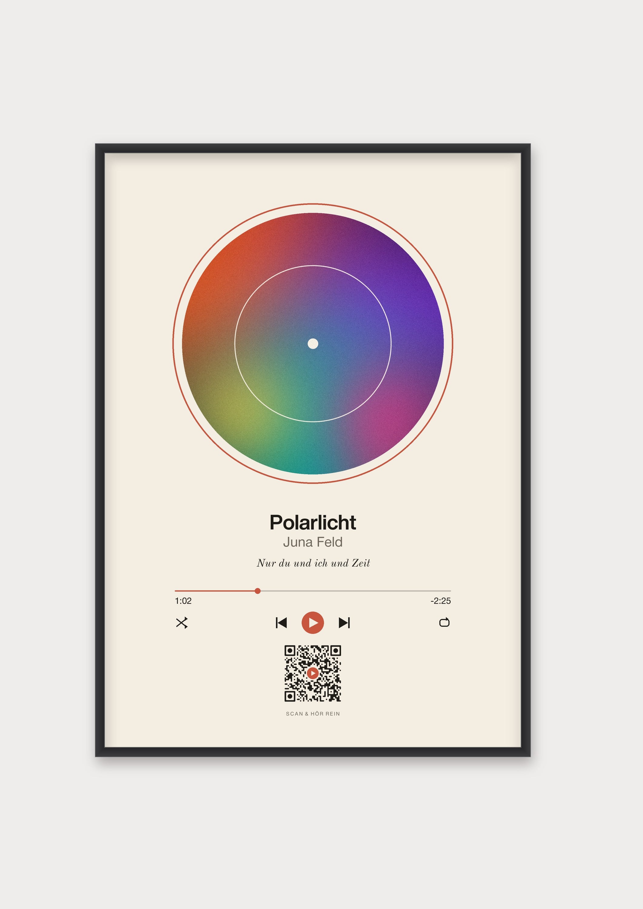 Song Player Poster 3 – Aluminiumrahmen Schwarz