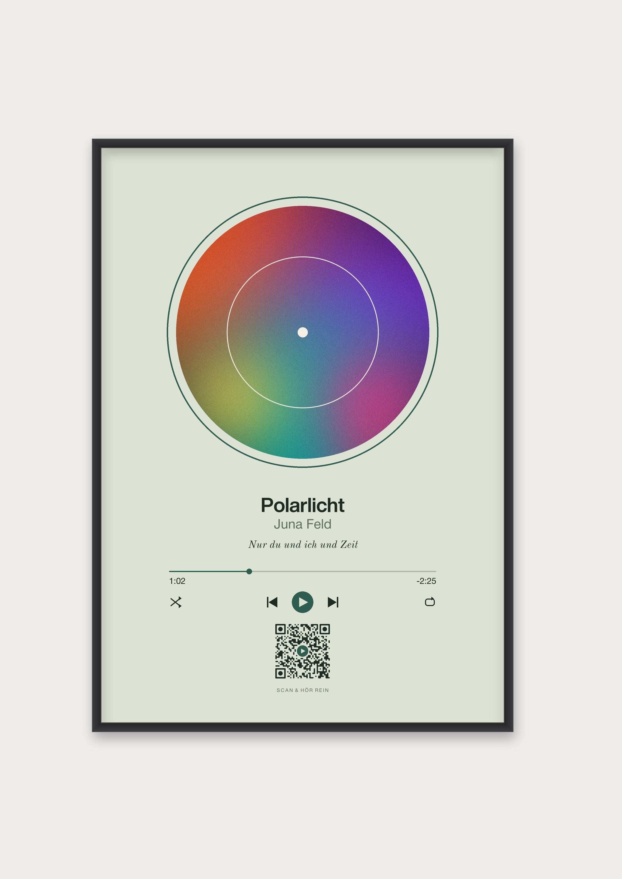 Song Player Poster 3 – Aluminiumrahmen Schwarz