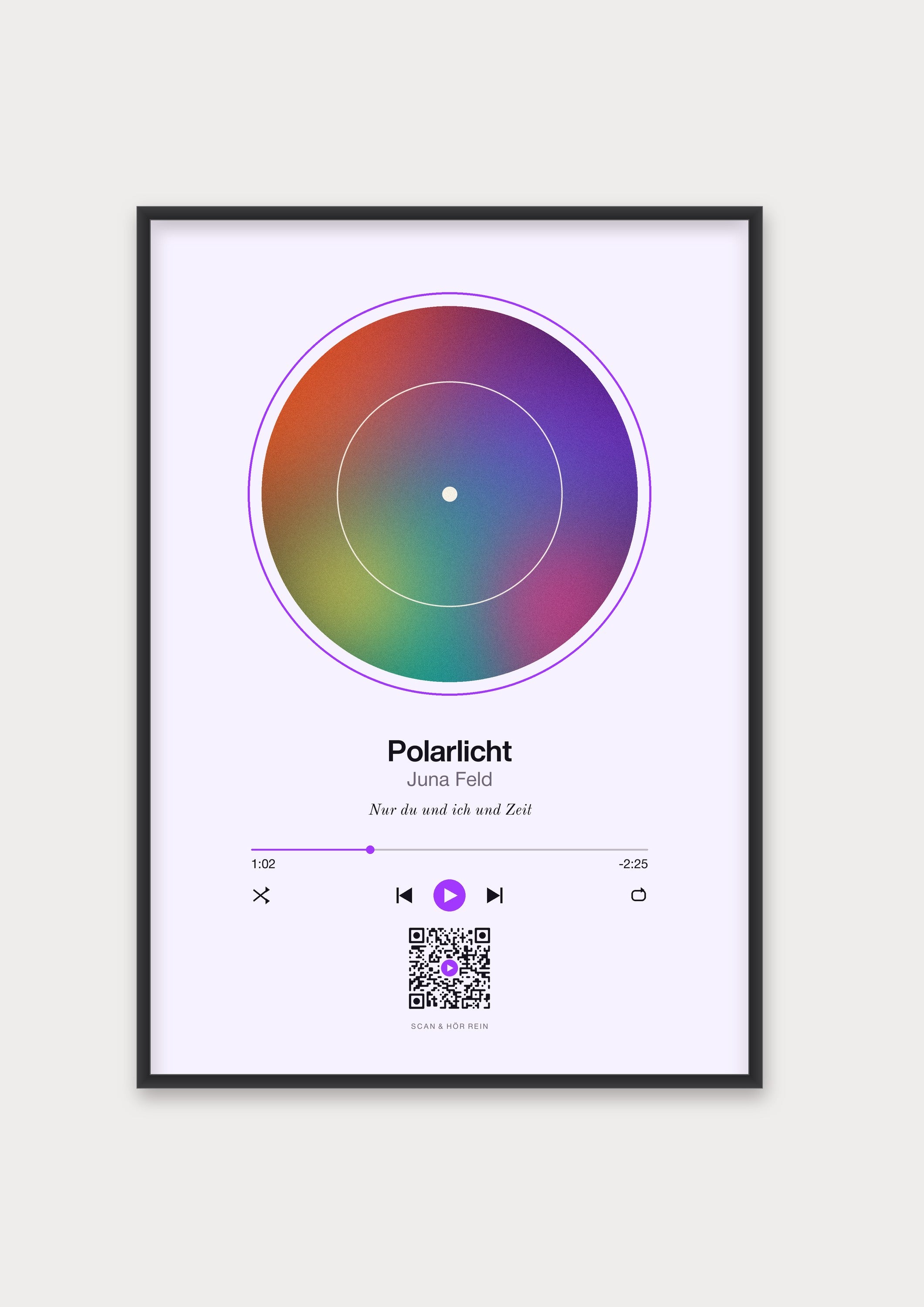 Song Player Poster 3 – Aluminiumrahmen Schwarz