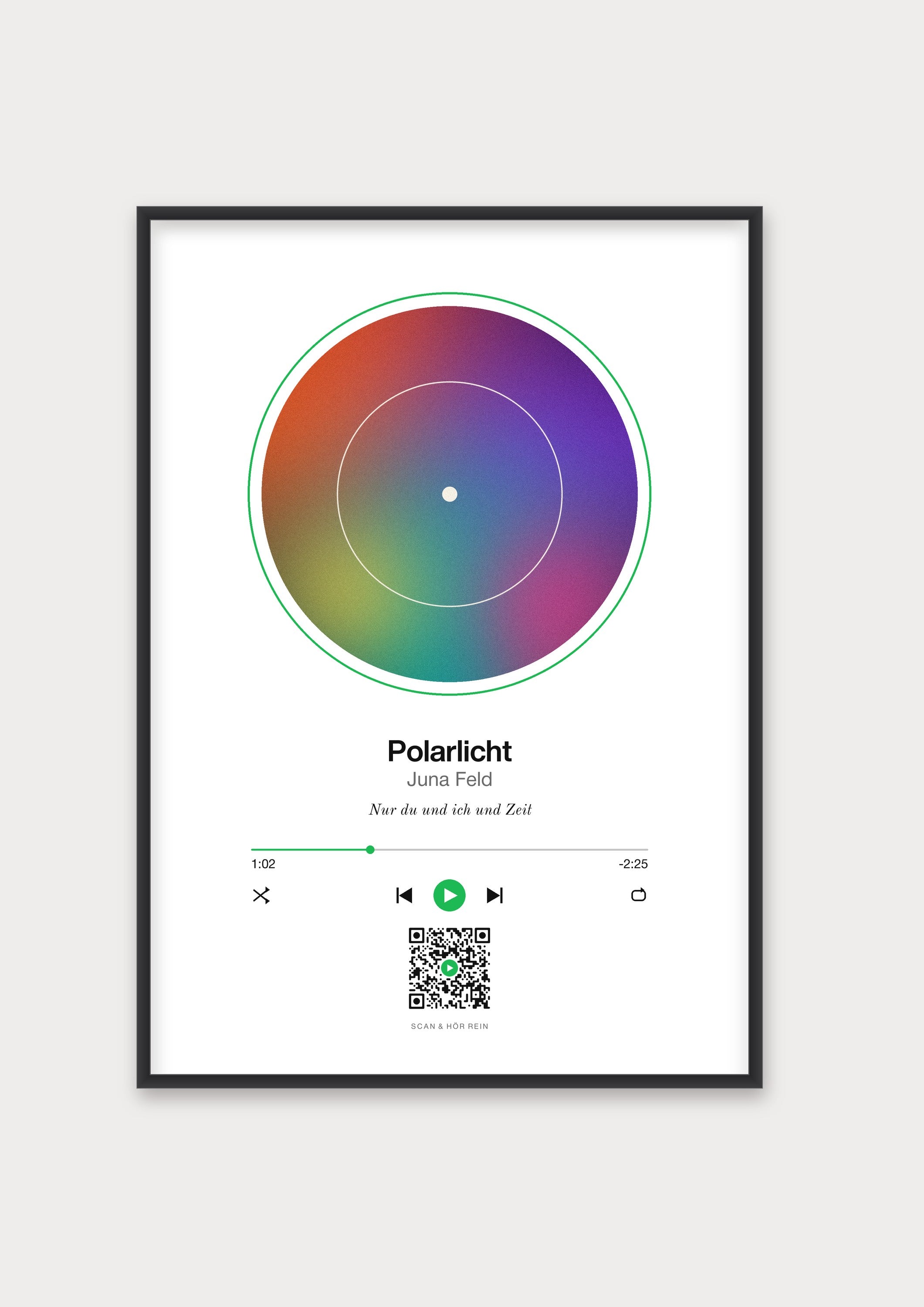 Song Player Poster 3 – Aluminiumrahmen Schwarz