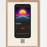 Song Player Poster 4 – Echtholzrahmen Natur