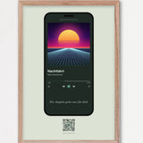 Song Player Poster 4 – Echtholzrahmen Natur