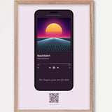 Song Player Poster 4 – Echtholzrahmen Natur