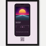 Song Player Poster 4 – Echtholzrahmen Schwarz