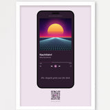 Song Player Poster 4 – Echtholzrahmen Weiß