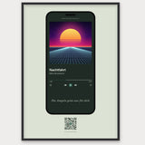 Song Player Poster 4 – Aluminiumrahmen Schwarz