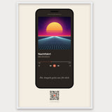 Song Player Poster 4 – Aluminiumrahmen Weiß