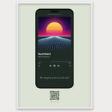 Song Player Poster 4 – Aluminiumrahmen Weiß