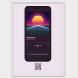 Song Player Poster 4 – Aluminiumrahmen Weiß