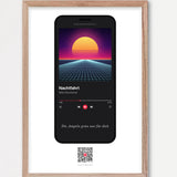 Song Player Poster 4 – Echtholzrahmen Natur
