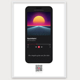 Song Player Poster 4 – Aluminiumrahmen Weiß