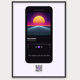 Song Player Poster 4 – Aluminiumrahmen Schwarz
