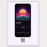 Song Player Poster 4 – Aluminiumrahmen Weiß