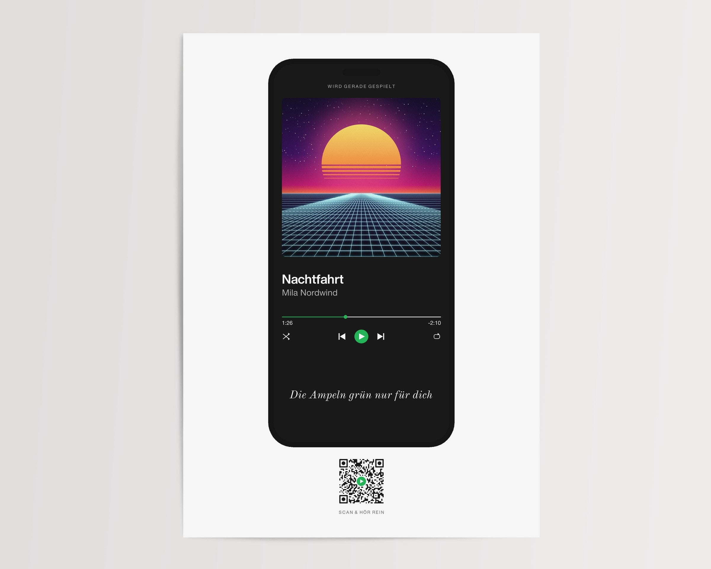Song Player Poster 4 – an der Wand