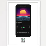 Song Player Poster 4 – Echtholzrahmen Weiß
