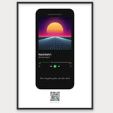 Song Player Poster 4 – Aluminiumrahmen Schwarz