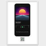 Song Player Poster 4 – Aluminiumrahmen Weiß
