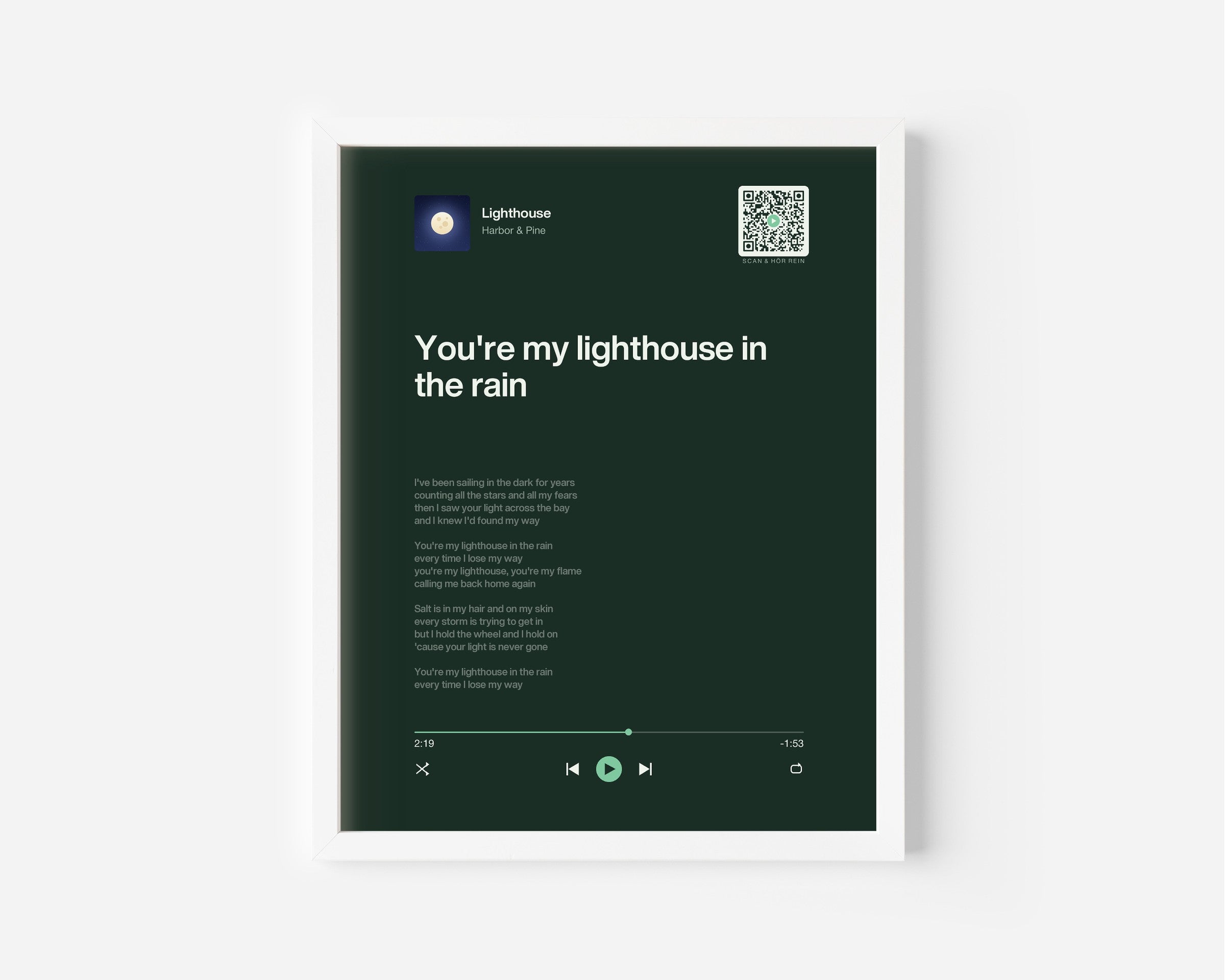 Song Player Poster 5 – an der Wand