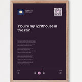 Song Player Poster 5 – Echtholzrahmen Natur