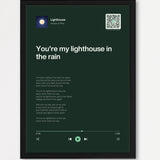 Song Player Poster 5 – Echtholzrahmen Schwarz