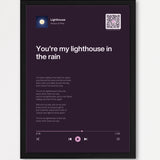 Song Player Poster 5 – Echtholzrahmen Schwarz