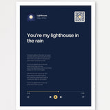 Song Player Poster 5 – Echtholzrahmen Weiß
