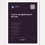 Song Player Poster 5 – Echtholzrahmen Weiß