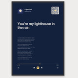 Song Player Poster 5 – Aluminiumrahmen Schwarz